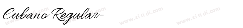 Cubano Regular字体转换